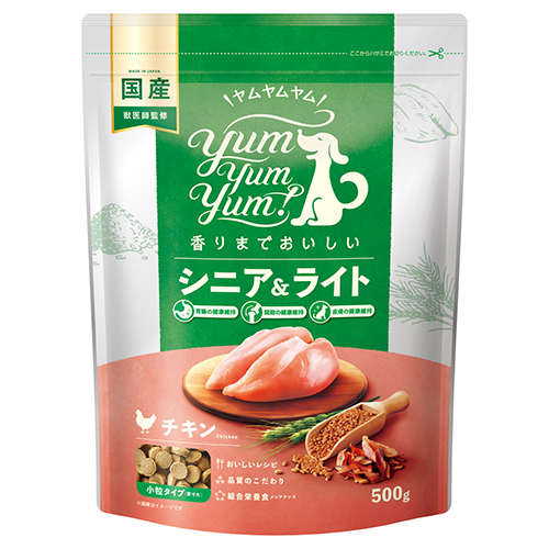 yum yum yum! シニア＆ライト　チキン ドライタイプ  500g